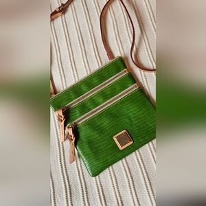 Dooney & Bourke Green Crossbody Triple Zip Crossbody